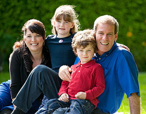 Roger, Liv and the kids